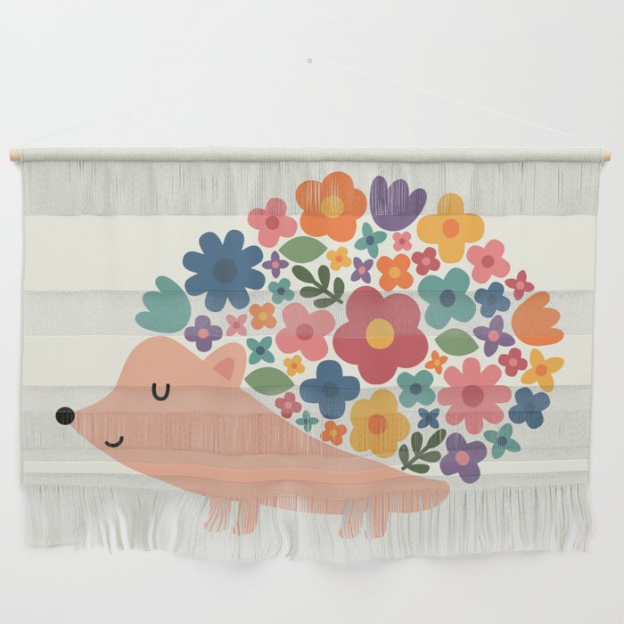 Floral Hedgehog Wall Hanging Gallery Image 1