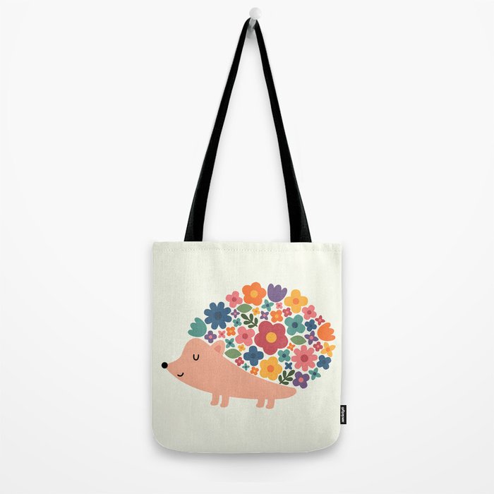 Floral Hedgehog Tote Bag Gallery Image 2