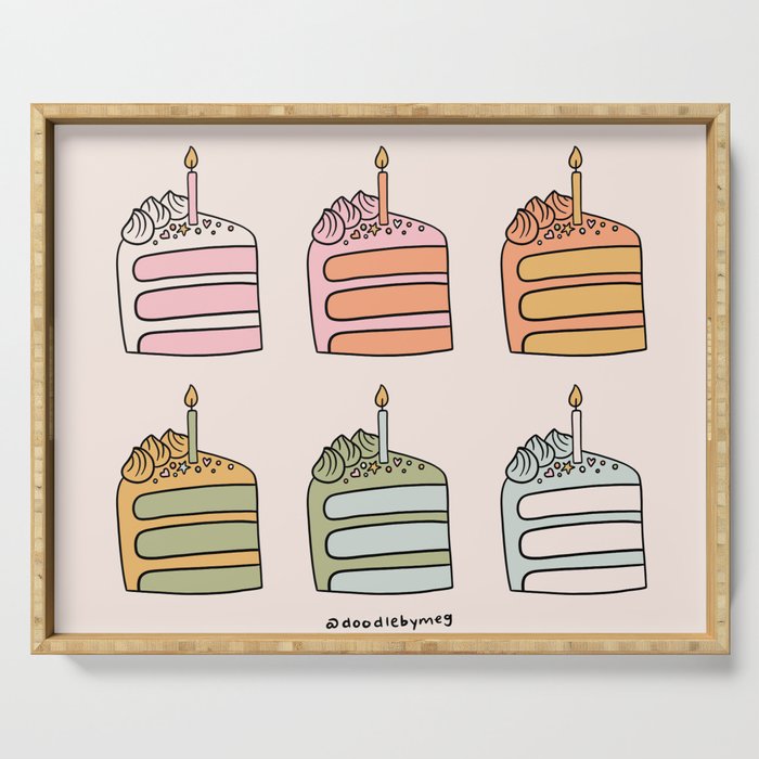 Rainbow Slice of Cake Serving Tray Gallery Image 1