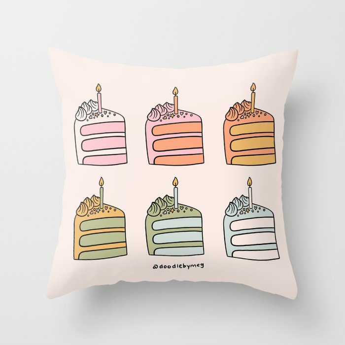 Rainbow Slice of Cake Throw Pillow Gallery Image 6