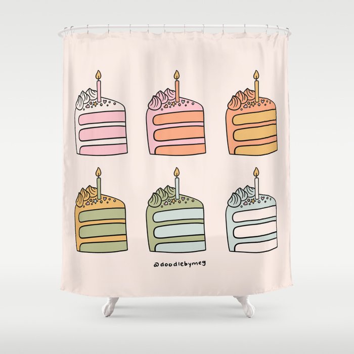 Rainbow Slice of Cake Shower Curtain Gallery Image 1