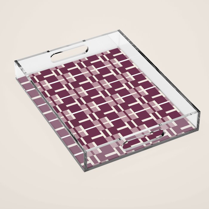 Vintage Geometric Harmony Acrylic Tray Gallery Image 1