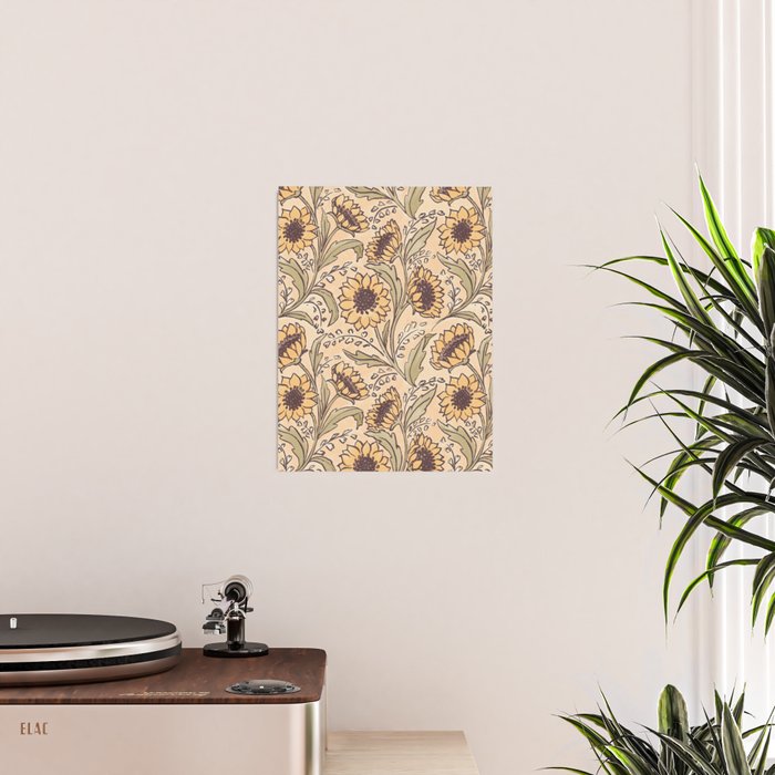 Sunflowers - gold Poster Gallery Image 2