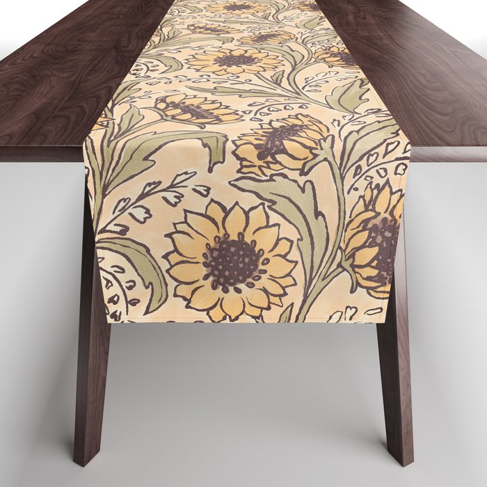 Sunflowers - gold Table Runner Gallery Image 1