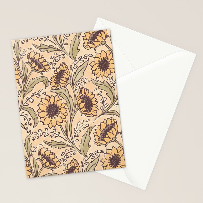 Sunflowers - gold Stationery Card Gallery Image 2