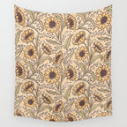 Sunflowers - gold Wall Tapestry Gallery Image 4