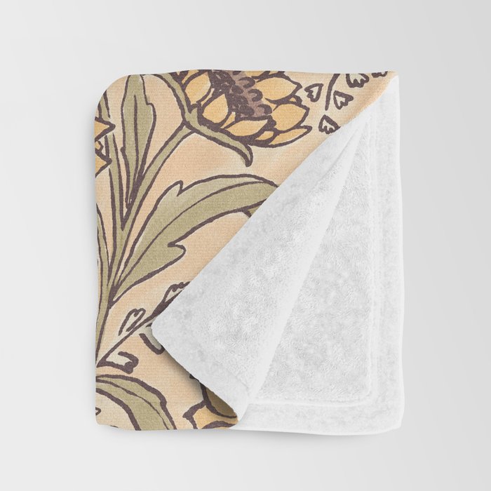 Sunflowers - gold Throw Blanket Gallery Image 3