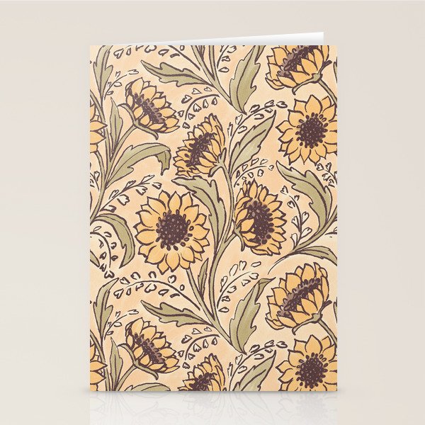 Sunflowers - gold Stationery Card Gallery Image 2