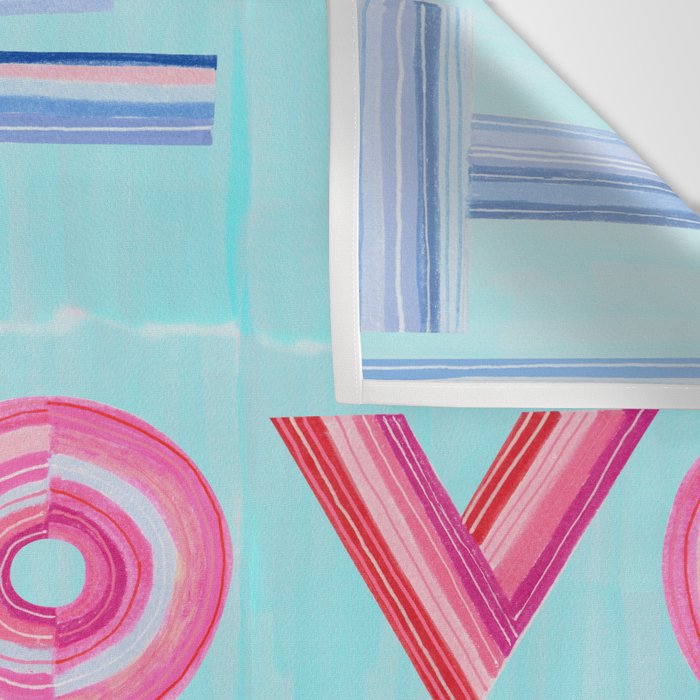 Vote Hand Lettering on Blue Watercolor Background Wall Tapestry Gallery Image 3