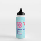 Vote Hand Lettering on Blue Watercolor Background Water Bottle Gallery Image 3
