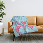 Vote Hand Lettering on Blue Watercolor Background Throw Blanket Gallery Image 1