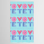 Vote Hand Lettering on Blue Watercolor Background Tablecloth Gallery Image 2