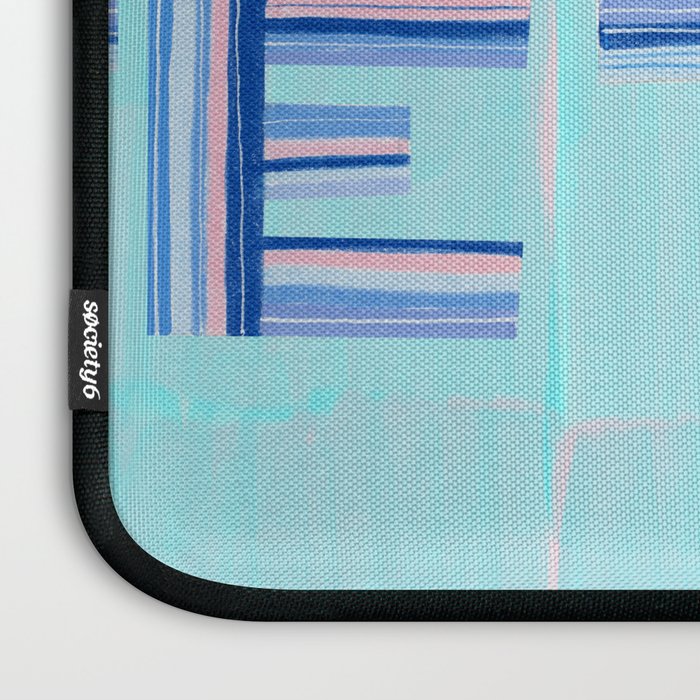 Vote Hand Lettering on Blue Watercolor Background Laptop Sleeve Gallery Image 3
