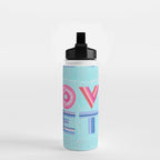 Vote Hand Lettering on Blue Watercolor Background Water Bottle Gallery Image 2
