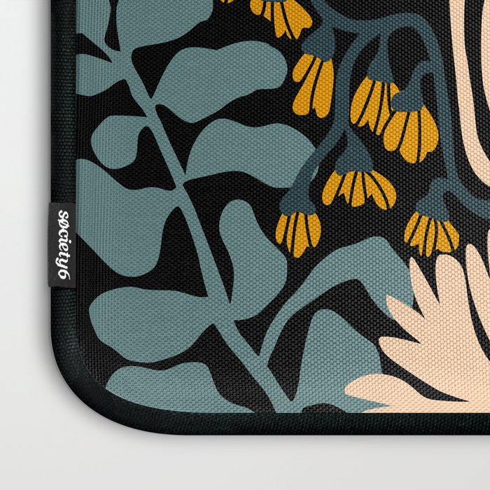 Stockholm garden night black and blue Laptop Sleeve Gallery Image 3