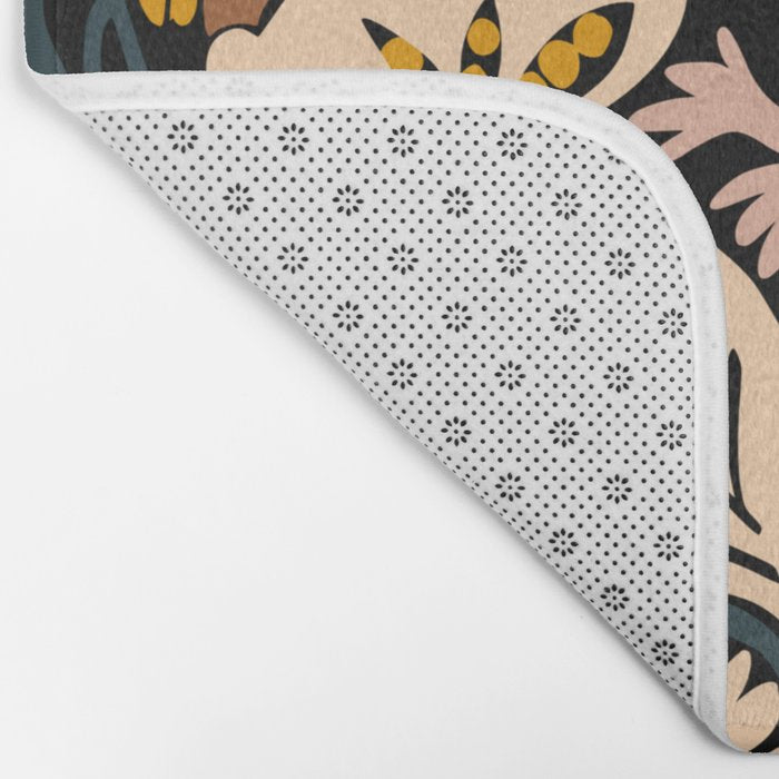 Stockholm garden night black and blue Bath Mat Gallery Image 2