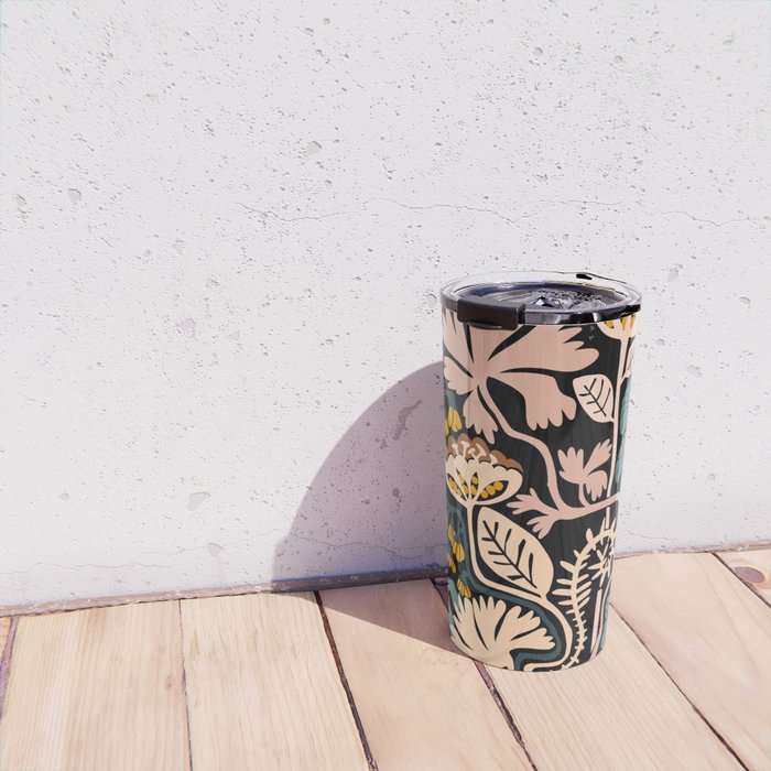 Stockholm garden night black and blue Travel Mug Gallery Image 4