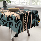 Stockholm garden night black and blue Tablecloth Gallery Image 3