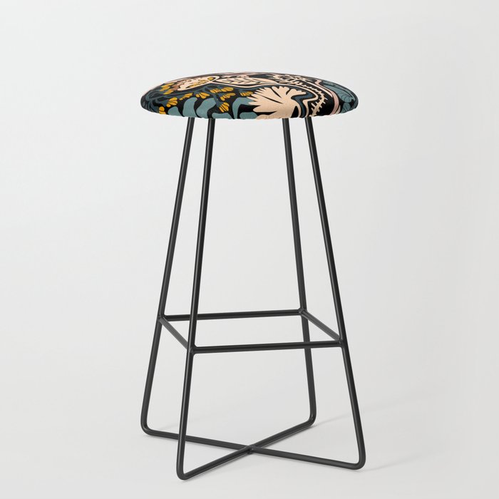 Stockholm garden night black and blue Stool Gallery Image 1