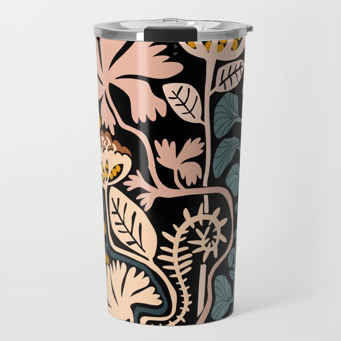 Stockholm garden night black and blue Travel Mug Gallery Image 1