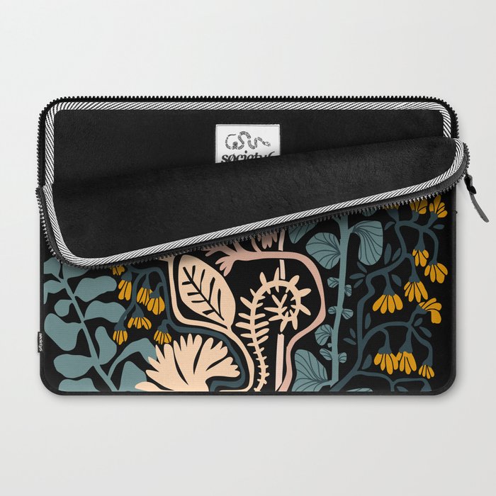 Stockholm garden night black and blue Laptop Sleeve Gallery Image 2