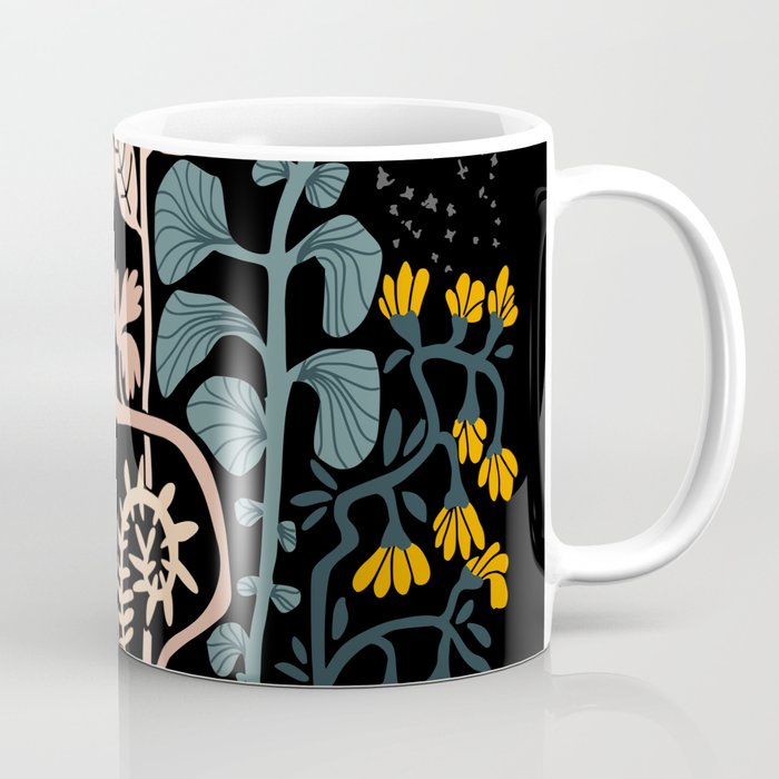Stockholm garden night black and blue Coffee Mug Gallery Image 1