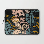 Stockholm garden night black and blue Laptop Sleeve Gallery Image 1