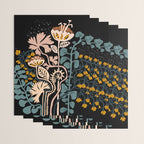 Stockholm garden night black and blue Wrapping Paper Gallery Image 3