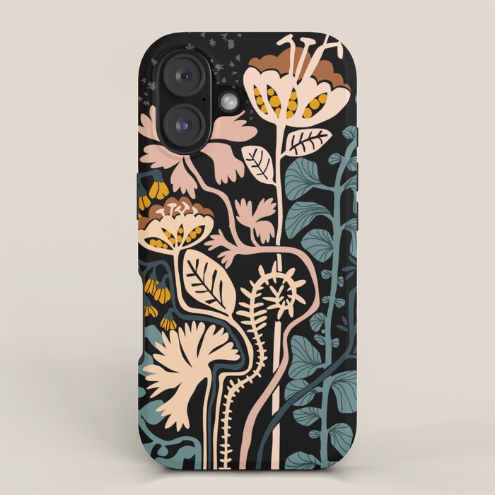 Stockholm garden night black and blue iPhone Case Gallery Image 1