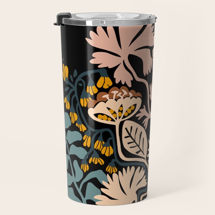 Stockholm garden night black and blue Travel Mug Gallery Image 3