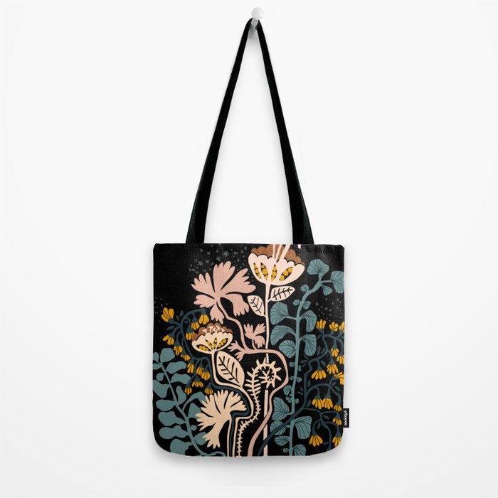 Stockholm garden night black and blue Tote Bag Gallery Image 2