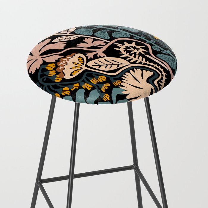 Stockholm garden night black and blue Stool Gallery Image 2