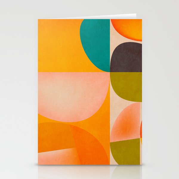 abstract painterly mid century shapes 2 Stationery Card Gallery Image 2