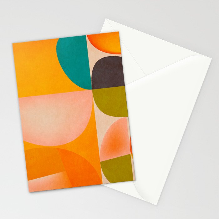 abstract painterly mid century shapes 2 Stationery Card Gallery Image 2