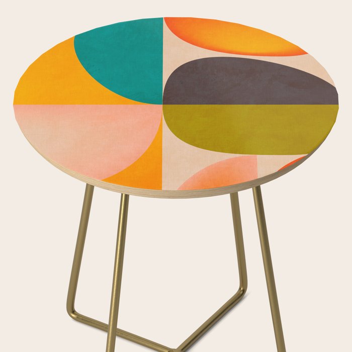 abstract painterly mid century shapes 2 Side Table Gallery Image 2