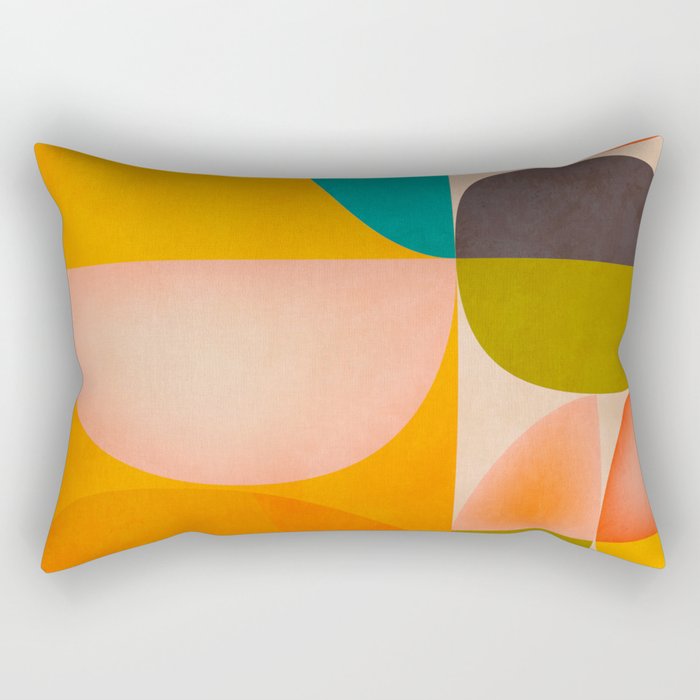 abstract painterly mid century shapes 2 Rectangular Pillow Gallery Image 1