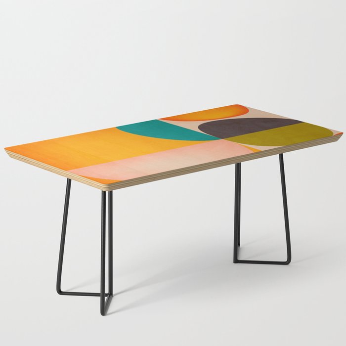 abstract painterly mid century shapes 2 Coffee Table Gallery Image 1