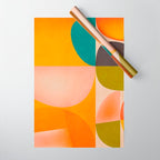 abstract painterly mid century shapes 2 Wrapping Paper Gallery Image 1