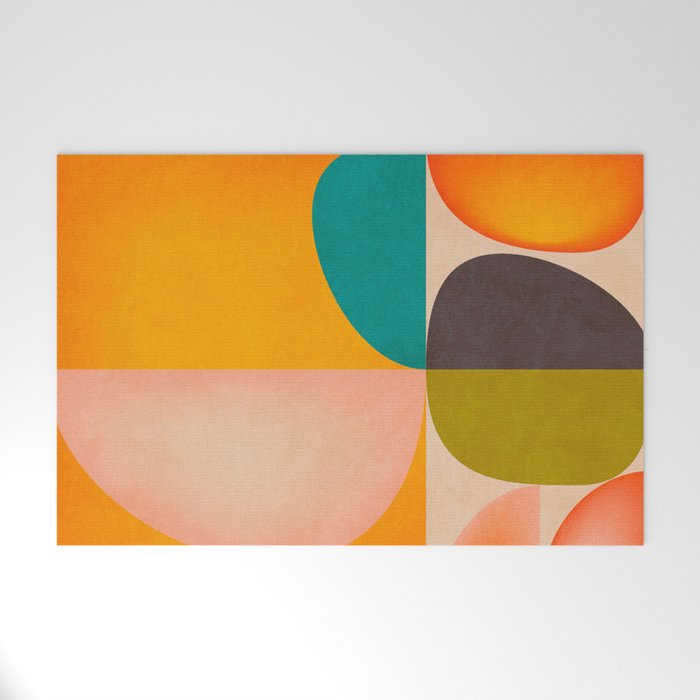 abstract painterly mid century shapes 2 Welcome Mat Gallery Image 1