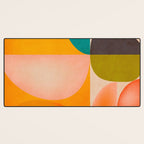 abstract painterly mid century shapes 2 Desk Mat Gallery Image 3