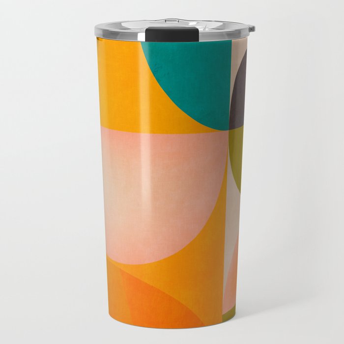 abstract painterly mid century shapes 2 Travel Mug Gallery Image 1