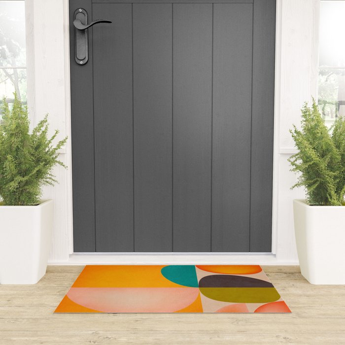 abstract painterly mid century shapes 2 Welcome Mat Gallery Image 3