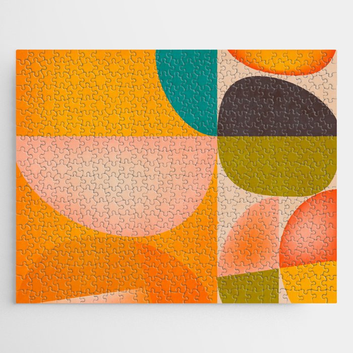 abstract painterly mid century shapes 2 Jigsaw Puzzle Gallery Image 1