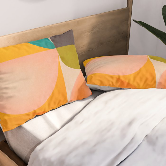 abstract painterly mid century shapes 2 Pillow Sham Gallery Image 2