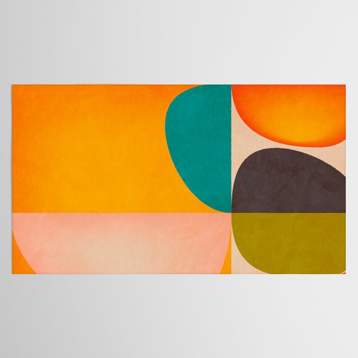 abstract painterly mid century shapes 2 Tablecloth Gallery Image 2