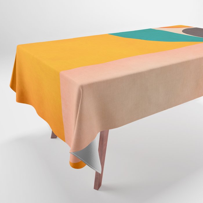abstract painterly mid century shapes 2 Tablecloth Gallery Image 1