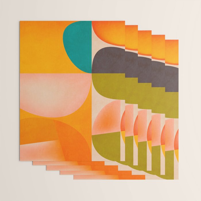 abstract painterly mid century shapes 2 Wrapping Paper Gallery Image 3