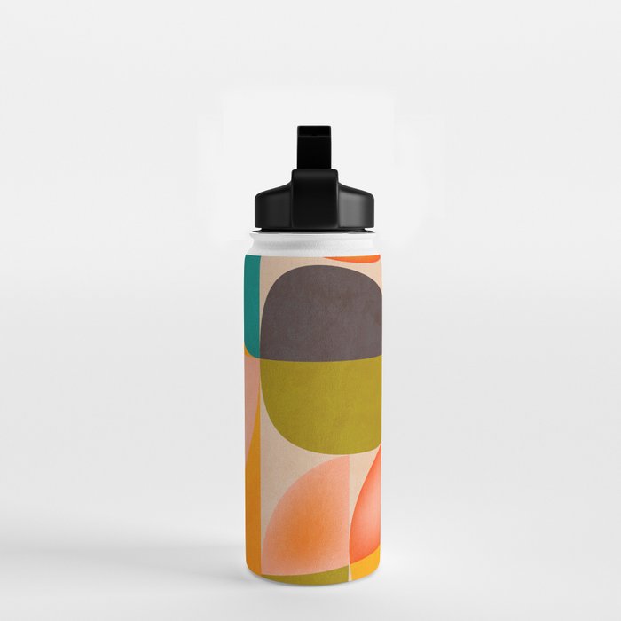 abstract painterly mid century shapes 2 Water Bottle Gallery Image 2