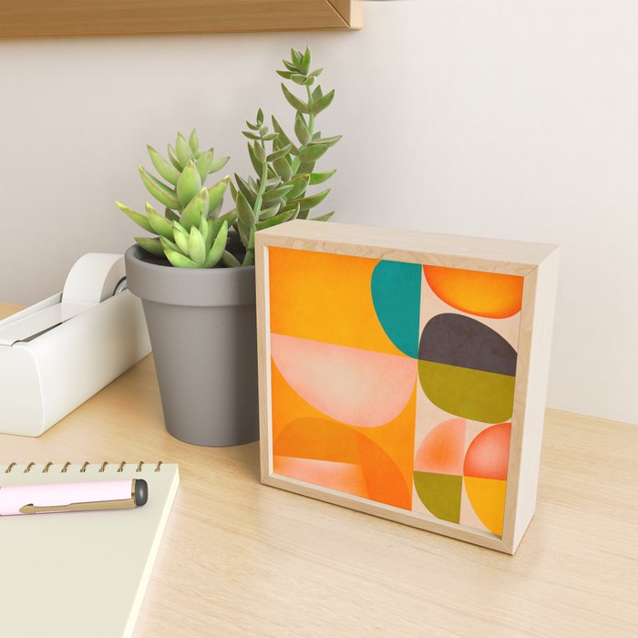abstract painterly mid century shapes 2 Mini Art Print Gallery Image 2