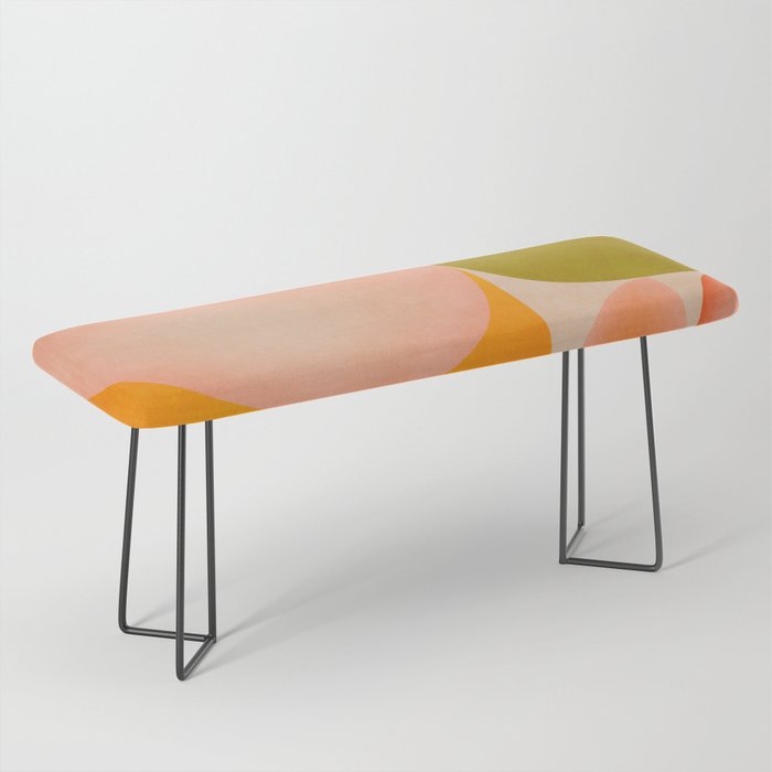 abstract painterly mid century shapes 2 Bench Gallery Image 1